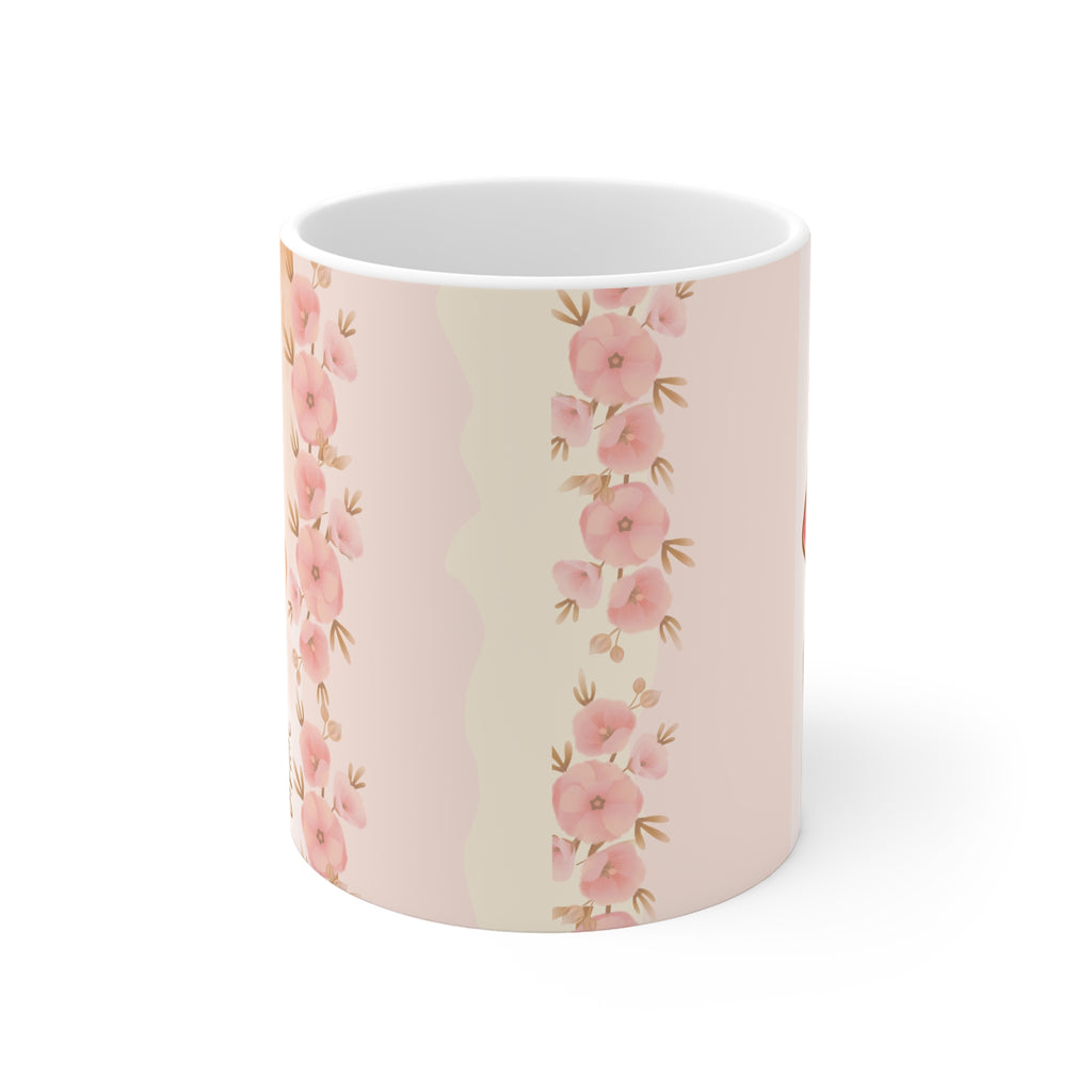 Copy of Copy of Artistic Floral Nude Design Mug - 11oz White Coffee Cup